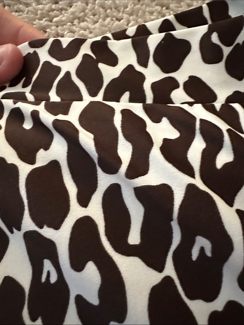 Jude Connally Brown and White Leopard-Print wide leg pants. Size small, EUC - Picture 3 of 4